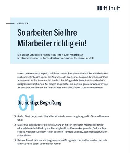 Checkliste Mitarbeiter richtig einarbeiten