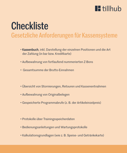 Checkliste für Registrierkassen