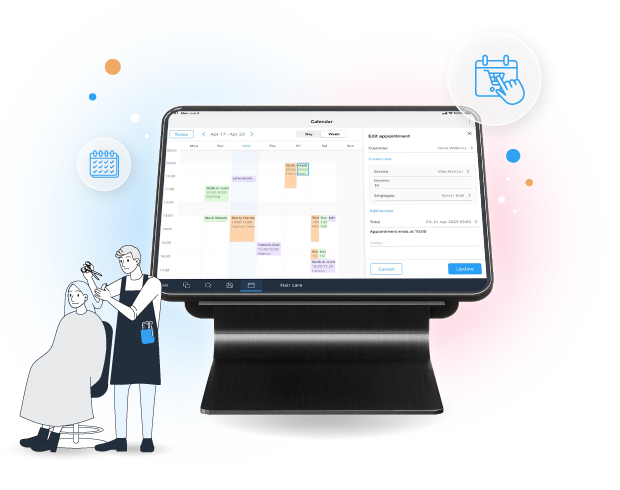 Integrierte online Terminbuchung bei Tillhub