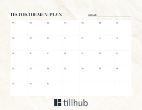 Tillhub TikTok Planner Restaurant leer