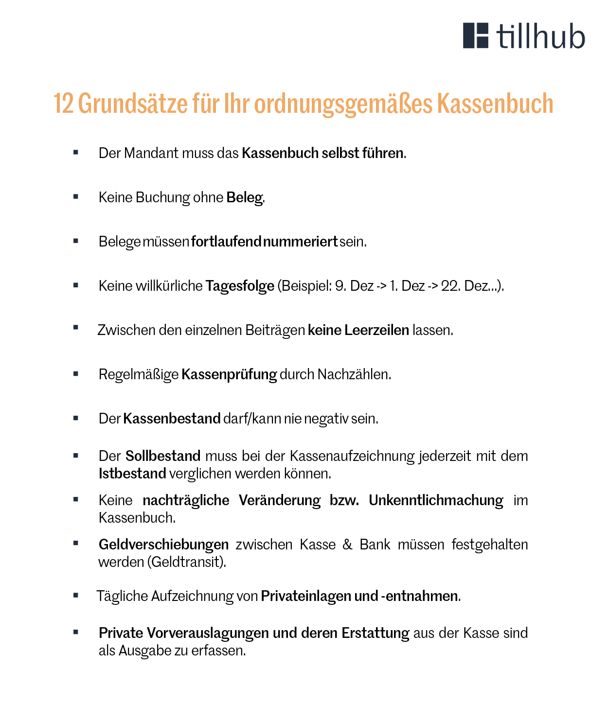 Grunsätze für ordnungsgemäße Kassenbuchführung