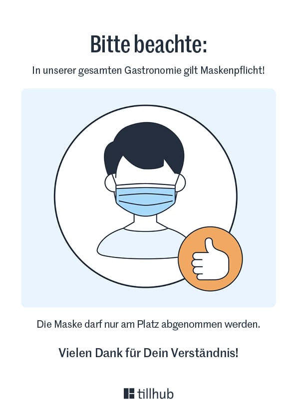 Kostenlose Corona-Schilder zum Ausdrucken: Maskenpflicht Vorlagen & Co