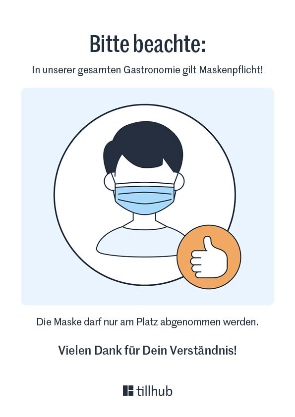 Maskenpflicht Schild Vorlage