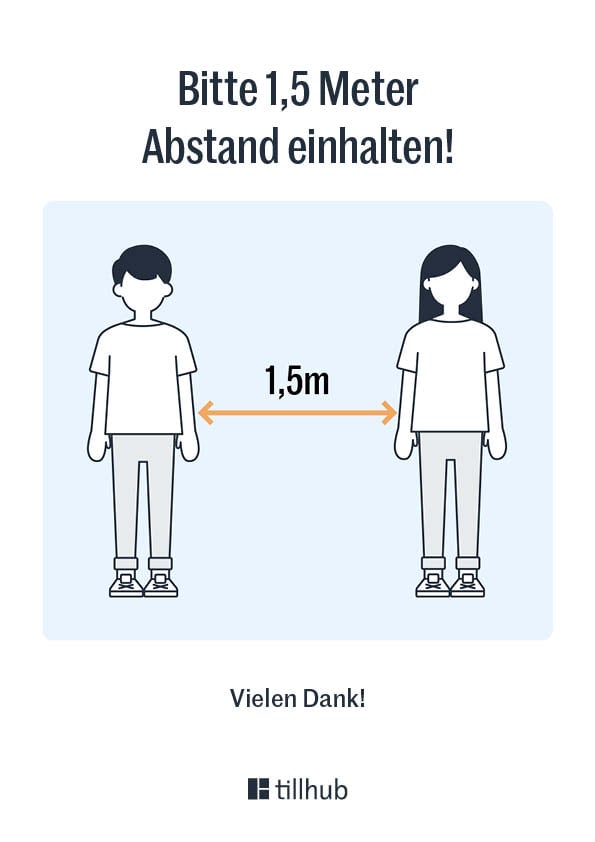 Vorlage Abstand halten