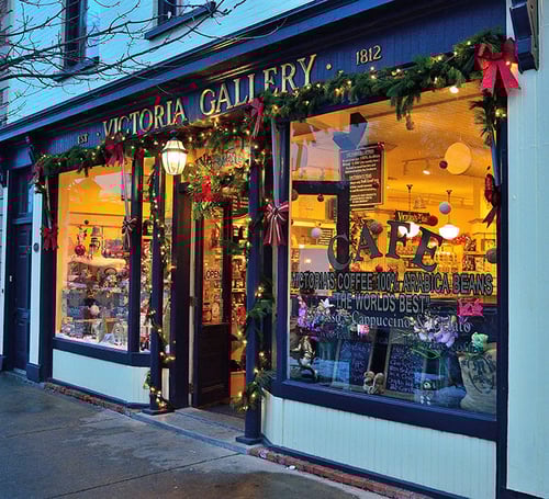 Schaufenster im Winter