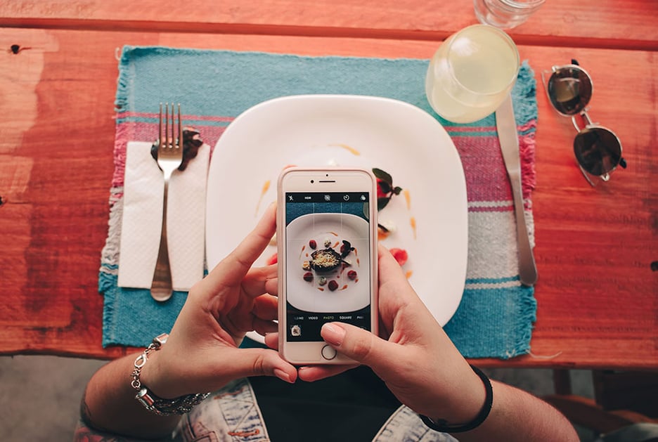 Handyfoto im Restaurant