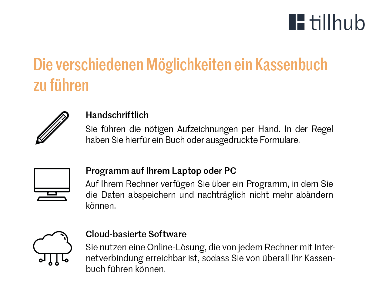 Tillhub Kassenbuch führen
