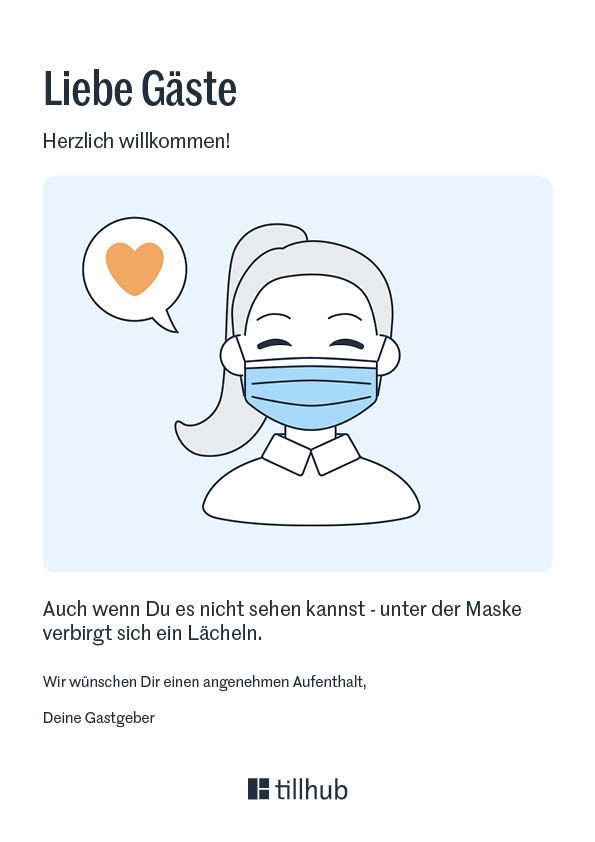 Hinweis Maskenpflicht Vorlage