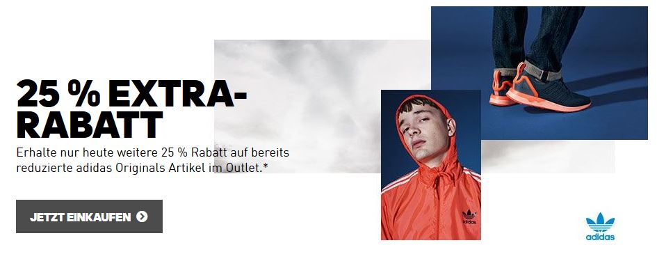 Screenshot der Adidas Webseite
